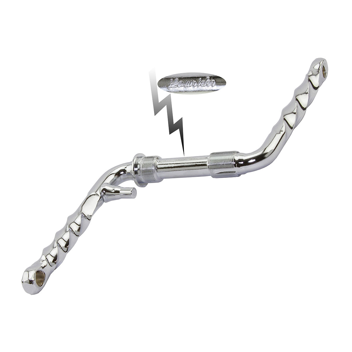 Lowrider Twisted One/Piece Crank 5 1/2" (140mm) Chrome.